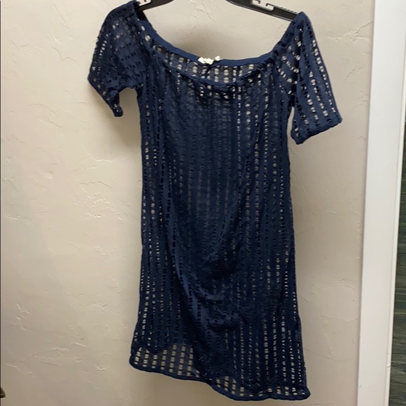 Sandiva dark blue bathing suit cover up-medium - Picture 1 of 4